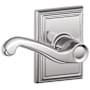 Schlage Flair Passage Door Lever Set with the Decorative Addison Trim Bright Chrome