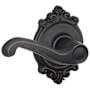 Schlage Flair Passage Door Lever Set with the Decorative Brookshire Trim Aged Bronze