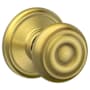 Schlage Georgian Passage Door Knob Set Satin Brass