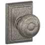 Schlage Georgian Passage Door Knob Set with Decorative Addison Trim Distressed Nickel