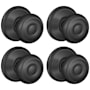 Schlage Georgian Passage Door Knob Set - Pack of 4 Matte Black