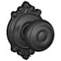Schlage Georgian Passage Door Knob Set with Decorative Brookshire Trim Matte Black