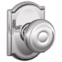 Schlage Georgian Passage Door Knob Set with Decorative Camelot Trim Bright Chrome