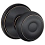 Schlage Georgian Passage Door Knob Set Aged Bronze