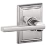 Schlage Latitude Reversible Passage Door Lever Set with Decorative Addison Trim Polished Chrome