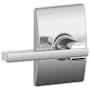 Schlage Latitude Passage Door Lever Set with the Decorative Century Trim Polished Chrome
