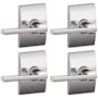 Schlage Latitude Passage Door Lever Set with Century Rose - Pack of 4 Polished Chrome
