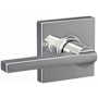 Schlage Latitude Passage Door Lever Set with Collins Trim Bright Chrome