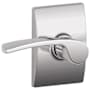 Schlage Merano Passage Door Lever Set with Decorative Century Trim Polished Chrome