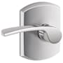 Schlage Merano Passage Door Lever Set with Decorative Greenwich Trim Bright Chrome