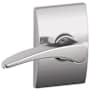 Schlage Manhattan Passage Door Lever Set with Decorative Century Trim Bright Chrome