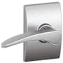 Schlage Manhattan Passage Door Lever Set with Decorative Century Trim Satin Chrome