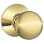 Schlage Orbit Passage Door Knob Set Lifetime Polished Brass
