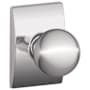 Schlage Orbit Passage Door Knob Set with Decorative Century Trim Bright Chrome