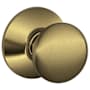 Schlage Plymouth Passage Door Knob Set Antique Brass