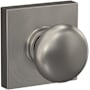 Schlage Plymouth Passage Door Knob Set with Collins Trim Satin Nickel
