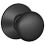Schlage Plymouth Passage Door Knob Set Matte Black