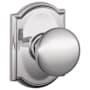 Schlage Plymouth Passage Door Knob Set with Decorative Camelot Trim Polished Chrome