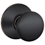 Schlage Plymouth Passage Door Knob Set Aged Bronze