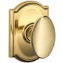 Schlage Siena Passage Door Knob Set with Decorative Camelot Trim Lifetime Polished Brass