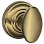 Schlage Siena Passage Door Knob Set with Decorative Andover Trim Antique Brass