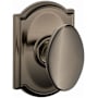 Schlage Siena Passage Door Knob Set with Decorative Camelot Trim Antique Pewter