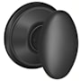 Schlage Siena Passage Door Knob Set Matte Black