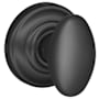 Schlage Siena Passage Door Knob Set with Decorative Andover Trim Matte Black