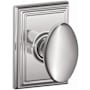 Schlage Siena Passage Door Knob Set with Decorative Addison Trim Bright Chrome