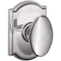 Schlage Siena Passage Door Knob Set with Decorative Camelot Trim Bright Chrome