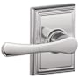 Schlage Avila Passage Door Lever Set with Decorative Addison Trim Bright Chrome