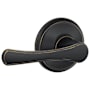 Schlage Avila Passage Door Lever Set Aged Bronze