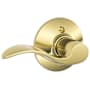 Schlage Accent Left Handed Non-Turning One-Sided Dummy Door Lever Polished Brass