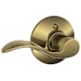 Schlage Accent Left Handed Non-Turning One-Sided Dummy Door Lever Antique Brass