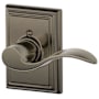 Schlage Accent Right Handed Non-Turning One-Sided Dummy Door Lever with Decorative Addison Trim Antique Pewter