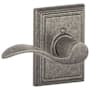 Schlage Accent Left Handed Non-Turning One-Sided Dummy Door Lever with Decorative Addison Trim Distressed Nickel