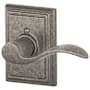 Schlage Accent Right Handed Non-Turning One-Sided Dummy Door Lever with Decorative Addison Trim Distressed Nickel