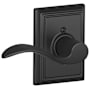 Schlage Accent Left Handed Non-Turning One-Sided Dummy Door Lever with Decorative Addison Trim Matte Black