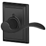 Schlage Accent Right Handed Non-Turning One-Sided Dummy Door Lever with Decorative Addison Trim Matte Black