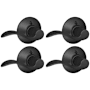 Schlage Accent Left Non-Turning One-Sided Dummy Door Lever with Plymouth Rose - Pack of 4 Matte Black
