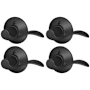 Schlage Accent Right Handed Non-Turning One-Sided Dummy Door Lever with Plymouth Rose - Pack of 4 Matte Black