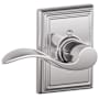 Schlage Accent Left Handed Non-Turning One-Sided Dummy Door Lever with Decorative Addison Trim Bright Chrome