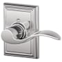 Schlage Accent Right Handed Non-Turning One-Sided Dummy Door Lever with Decorative Addison Trim Bright Chrome