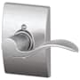 Schlage Accent Right Handed Non-Turning One-Sided Dummy Door Lever with Decorative Century Trim Satin Chrome