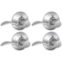 Schlage Accent Left Non-Turning One-Sided Dummy Door Lever with Plymouth Rose - Pack of 4 Satin Chrome