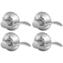 Schlage Accent Right Handed Non-Turning One-Sided Dummy Door Lever with Plymouth Rose - Pack of 4 Satin Chrome