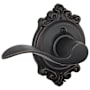 Schlage Accent Left Handed Non-Turning One-Sided Dummy Door Lever with Decorative Brookshire Trim Aged Bronze