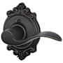 Schlage Accent Right Handed Non-Turning One-Sided Dummy Door Lever with Decorative Brookshire Trim Aged Bronze