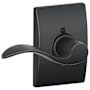 Schlage Accent Left Handed Non-Turning One-Sided Dummy Door Lever with Decorative Century Trim Aged Bronze