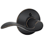 Schlage Accent Left Handed Non-Turning One-Sided Dummy Door Lever Aged Bronze